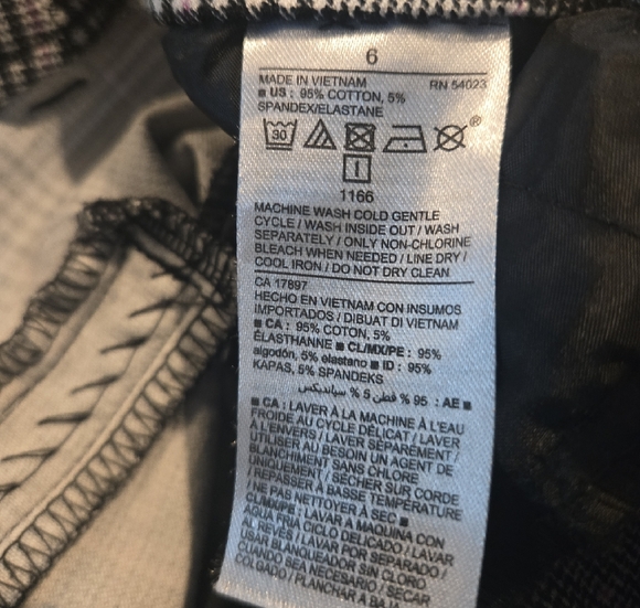 Old Navy Black and White Plaid Women's Skinny Pants - Picture 5 of 9